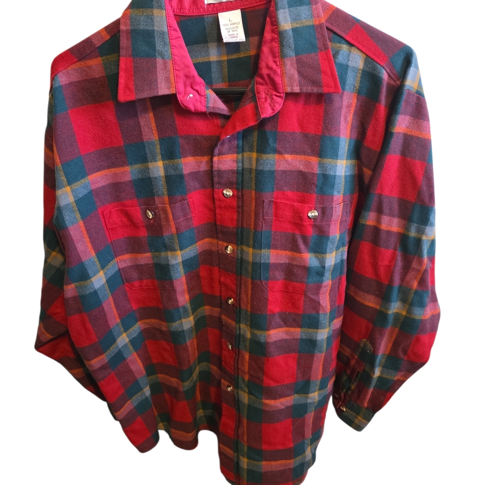 Plaid Button Down Shirt for Men